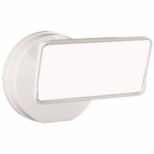 Halo single head square dusk to dawn flood light white fixture lumen, Each