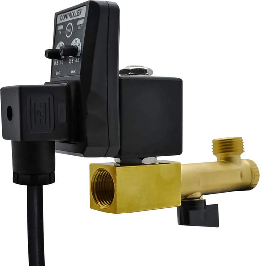 Automatic Timed Water Tank, Briidea Electronic Air Tank Water 2-way Direct-acting Moisture Drain Valve 1/2 AC 110V for Air Compression