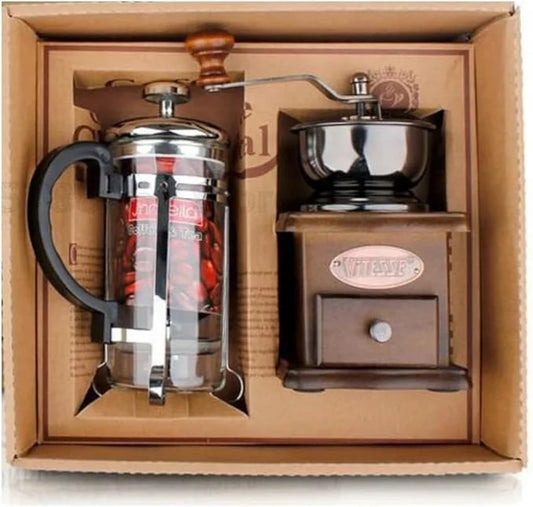 VANUAT Manual Coffee Grinder Stainless Steel Ceramic Burr Bean Crank Portable Grinder for Café Home Roast Dark Medium Light Drip Coffee Cold Brew Espresso French Press Turkish Brew Ceramic