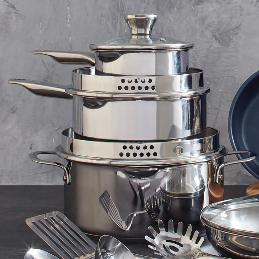 T-fal Platinum Endurance 14pc Stainless Steel Cookware Set