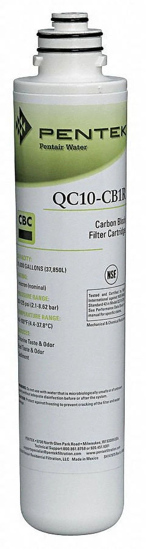 Pentair/Pentek Quick Connect Filter,0.8 gpm,2,500 gal  155901-75