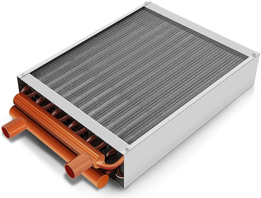 12x15 Water to Air Heat Exchanger with 1 Copper Ports Perfectly with Outdoor Furnace Ideal for Residential HVAC System