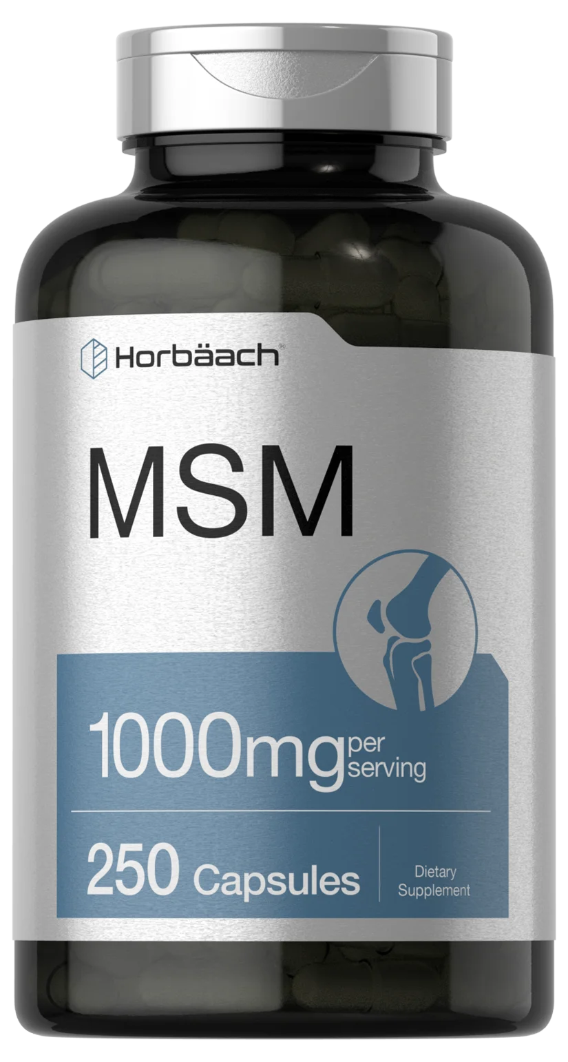 MSM Supplement 1000mg 250 Capsules by Horbaach