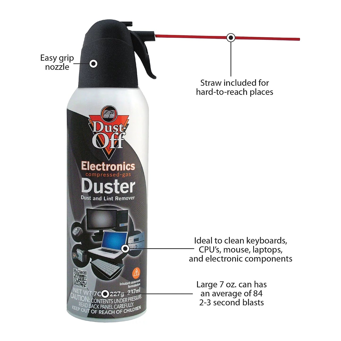 Dust-Off DPSM12 Disposable Duster - 7 oz., 12 Pack