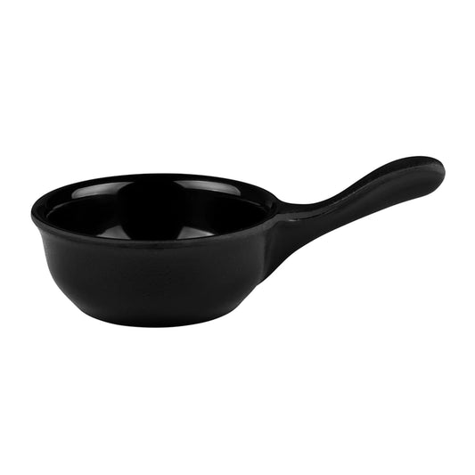 Elite Global Solutions RFP-4 4 oz Melamine Ramekin w\\/ Handle, Black-Case of 6