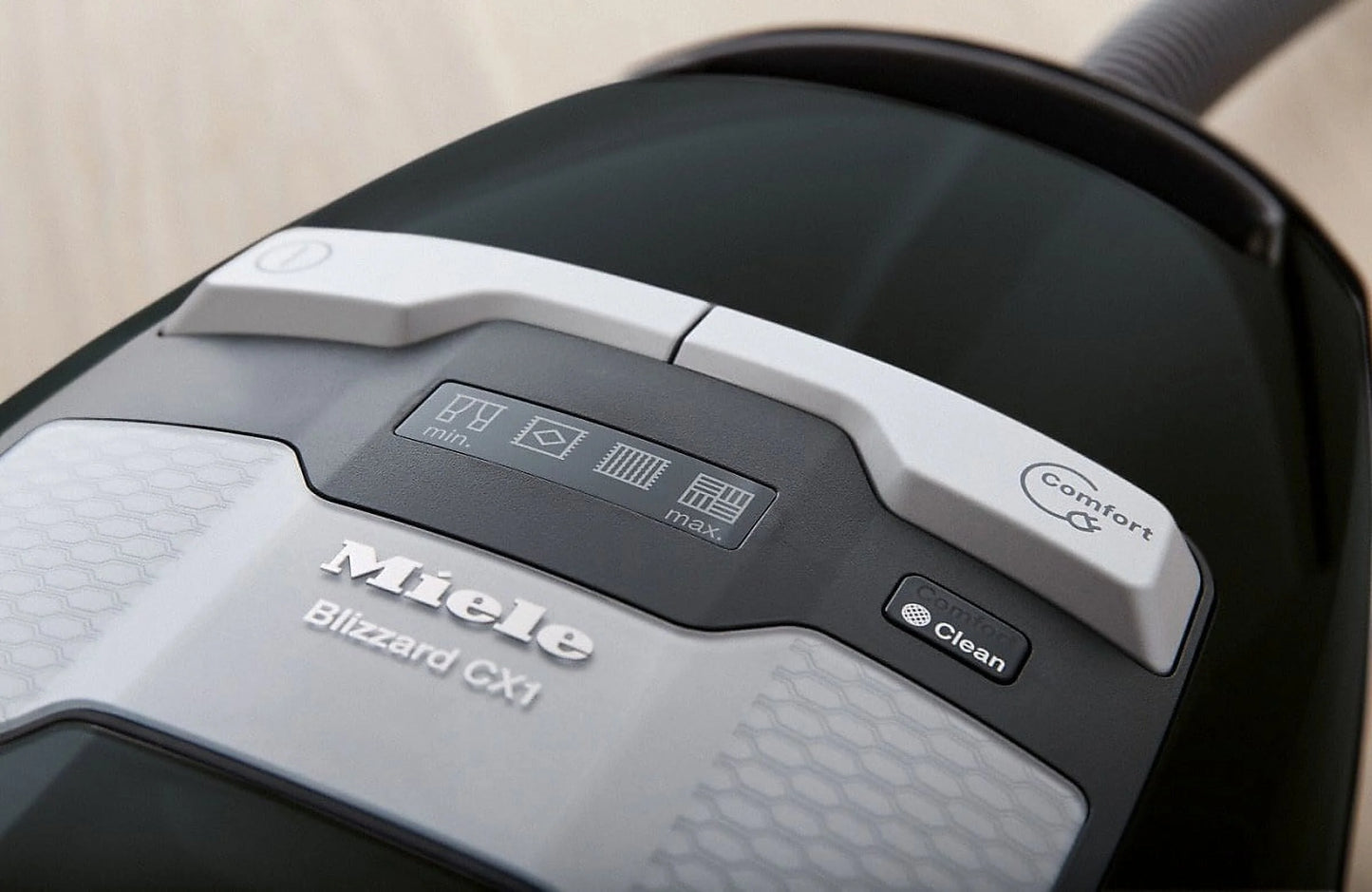 Miele Blizzard CX1 Electro+ Bagless Canister Vacuum (Obsidian Black)