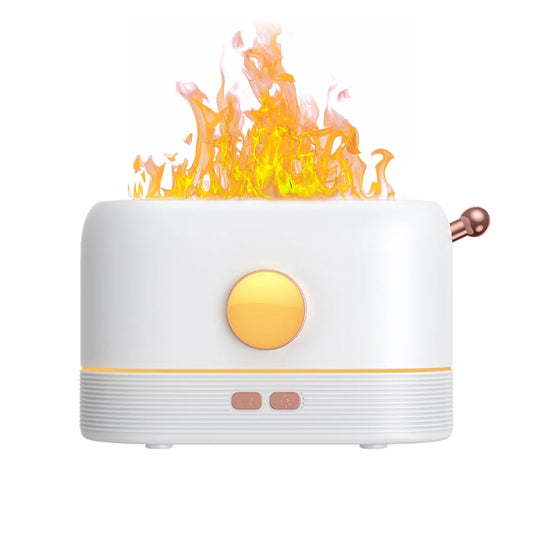 Dazzduo Humidifiers,Air Humidifier Flame Aroma Air Mist Humidifier 3 Colors Atmosphere Aromatherapy Diffuser Essential Powered Office Flame Air USB Colors Atmosphere Lamp Low Humidifier 2-in-1 Mist
