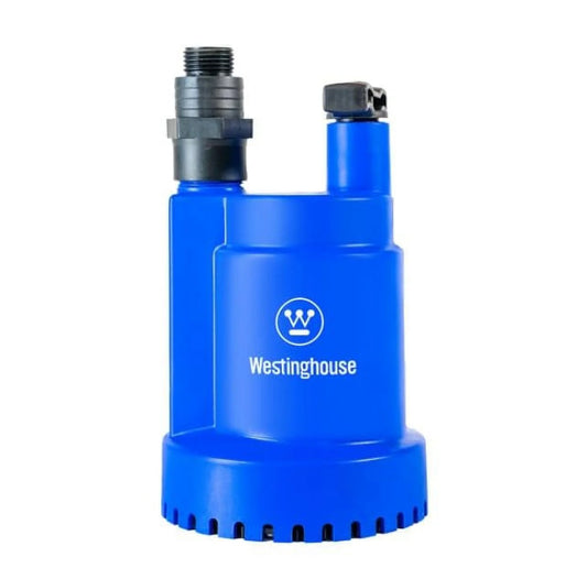 Westinghouse Submersible Water Pump 1/4 HP 1500 GPH Utility Pump Thermoplastic Portable Water Pump with 10-Foot Cord for Pool Tub Garden Pond Hot Tub