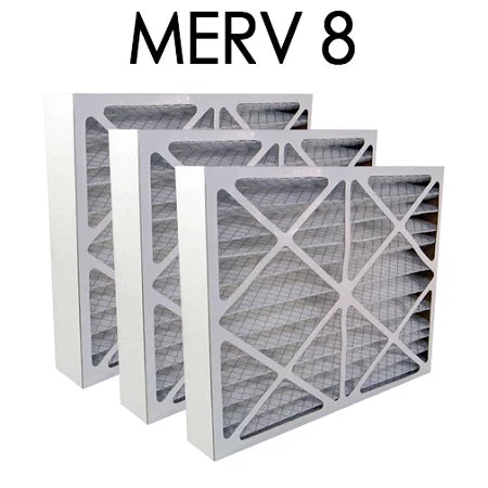 20x20x4 MERV 8 Pleated Air Filter 3PK | 19.5x19.5x3.625 - Actual Size