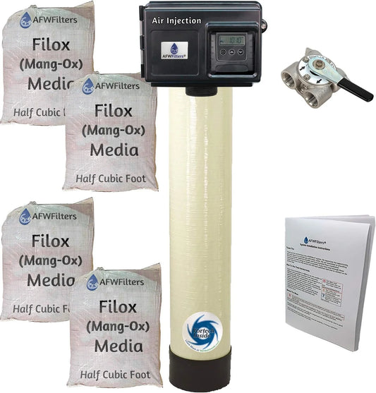 AFW Filters Air Injection Platinum 20 with Fleck 2510SXT Vortech Tank and 3/4 Bypass - AIP20V-25SXT-34 - For Iron Hydrogen Sulfide Rotten Egg Odor Manganese