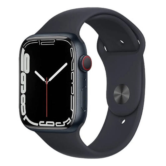 Pre-Owned Apple Watch Series 7 45mm GPS + Cellular Unlocked - Midnight Aluminum Case - Midnight Sport Band (2021) - Like New