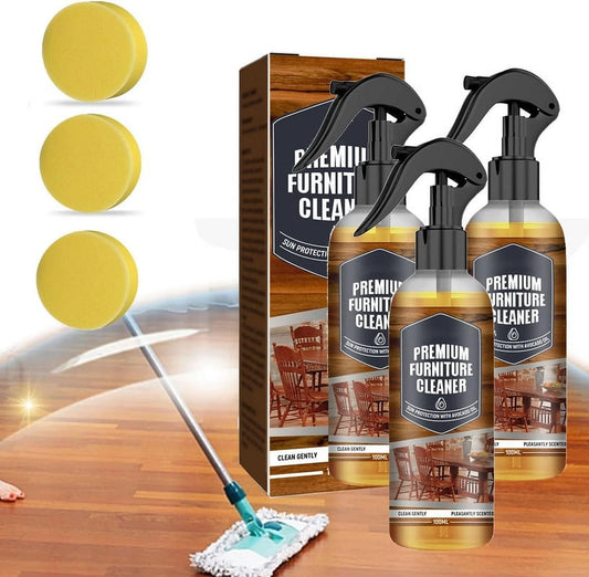 Floor Cleaner Premium Furniture Cleaner, Wooden Floor Cleaner, Natural Micro-Molecularized Beeswax Spray, Beeswax Polish and Cleaner for Wood & Furniture (3pcs)