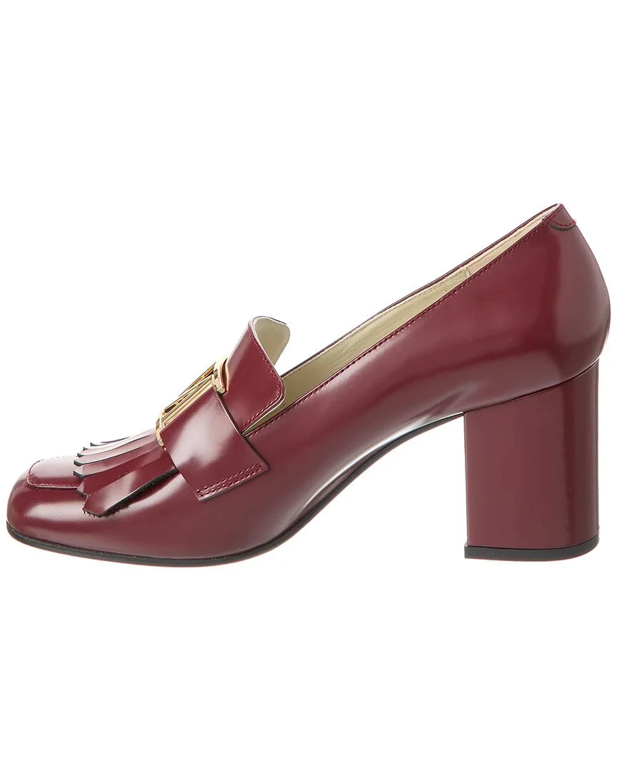 Bruno Magli Brianne Leather Pump, 7, Red