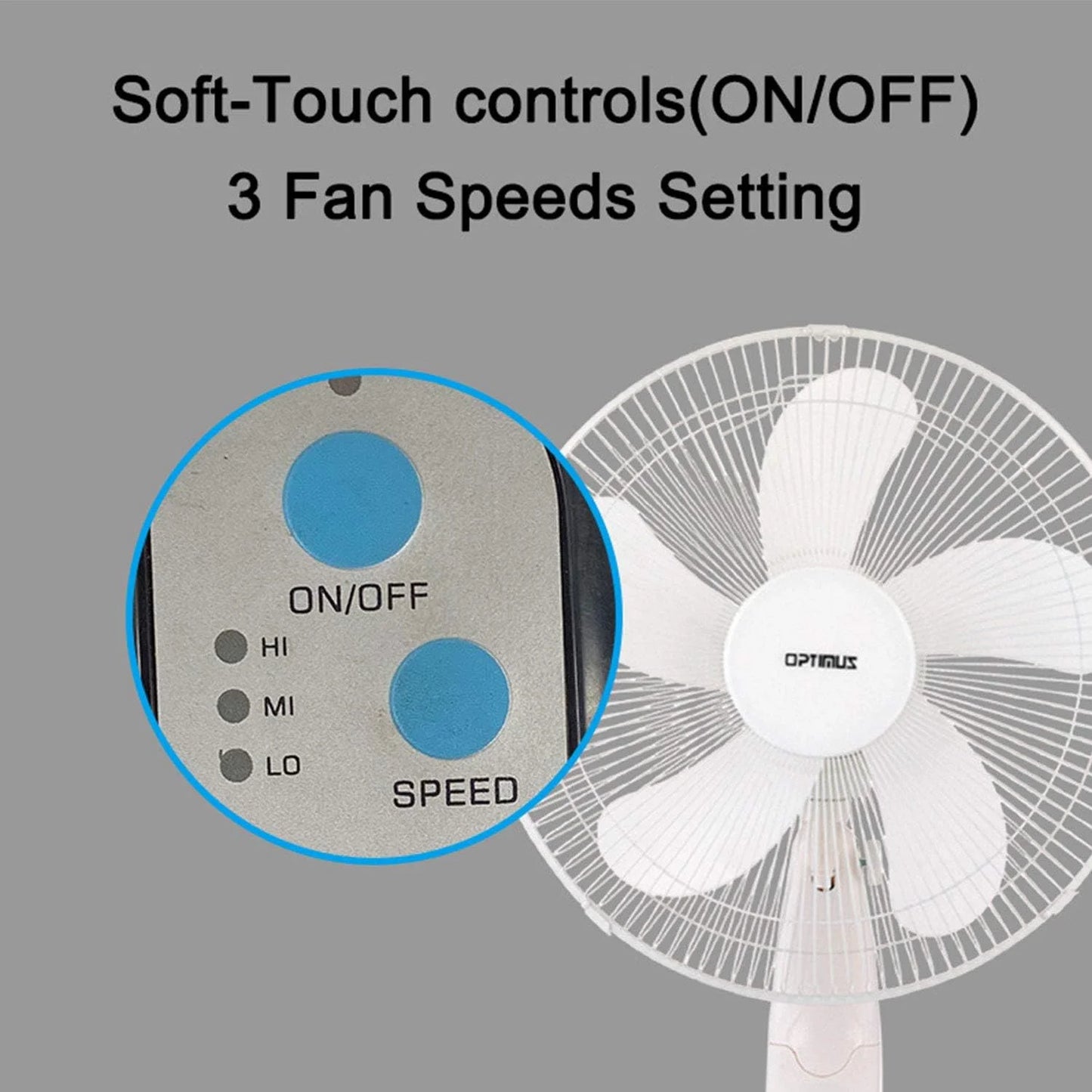 Optimus F-1760 16 Electric Fan, White