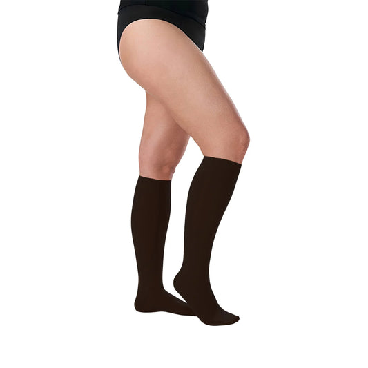 Juzo Dynamic 20-30 mmHg Compression Stockings, Knee High, Closed Toe | Compression Socks for Moderate Varicosities & Edema, Post-Sclerotherapy, Post-Op | Black, Small (II) Short