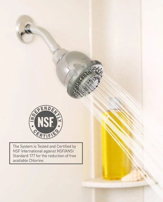 Culligan WSH-C125 Wall-Mounted Filtered Shower Head with Massage, Chrome Finish