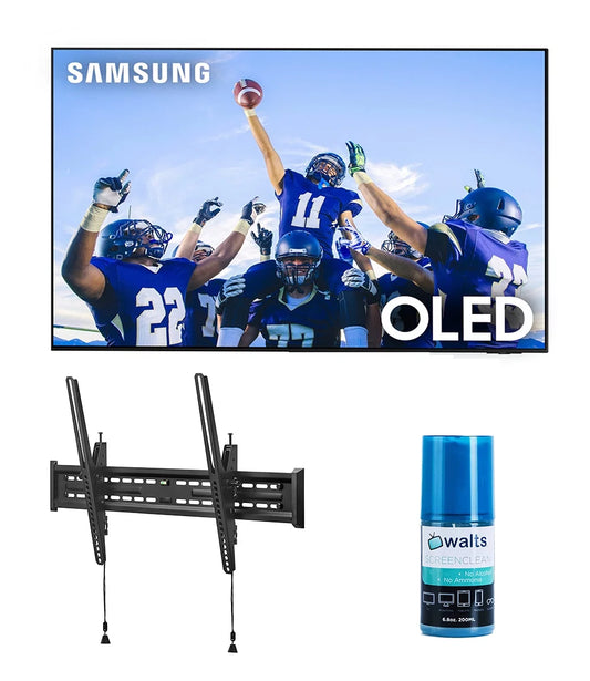 Samsung QN65S95CAFXZA 65 Ultra Slim 4K Quantum HDR OLED Smart TV with a Walts TV Large/Extra Large Tilt Mount for 43-90 Compatible TV's and Walts HDTV Screen Cleaner Kit (2023)