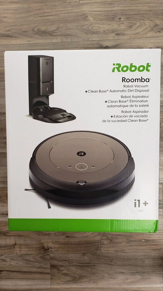 Restored iRobot i155220 Roomba i1 Plus (1552) Wi-Fi Connected Self-Emptying Robot Vacuum Black (Refurbished)