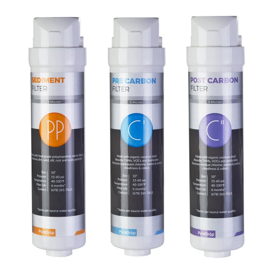Pure Drop Replacement Water Filters, White