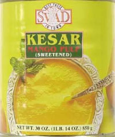 swad kesar mango pulp, 30-ounce (pack of 6)