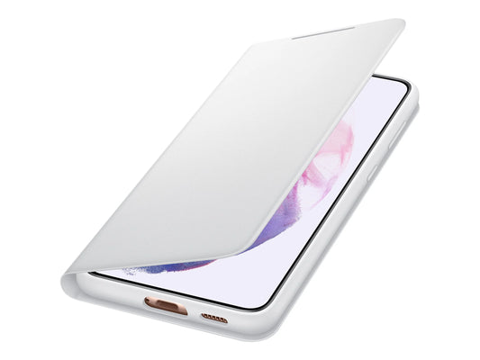 Samsung LED Wallet Cover EF-NG996 - Flip cover for cell phone - light gray - for Galaxy S21+ 5G