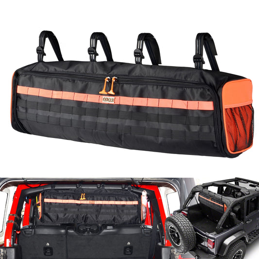 Goldfire UTV Roll Cage Organizer Cargo Rear Storage Tools Bags Truck Tool Kits Holder Fits for 1987-2020 Wrangler LJ TJ JK JL