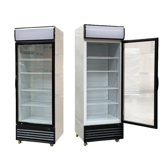 27.6 in. Commercial Single-Door Merchandiser Refrigerator, 20.8Cu.Ft. Beverage Cooler Refrigerator 27.6''x31.1''xx81''