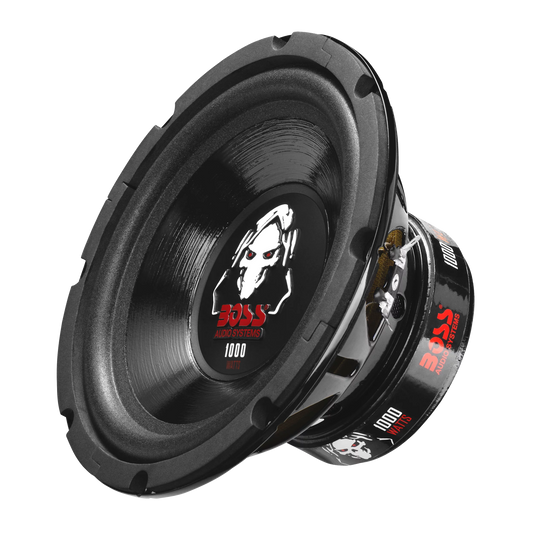 BOSS Audio Systems P80DVC Phantom Series 8 Inch Car Audio Subwoofer - 100 Watts Max, Dual 4 Ohm Voice Coil, Sold Individually, For Truck, Boxes and Enclosures, Use With Amplifier