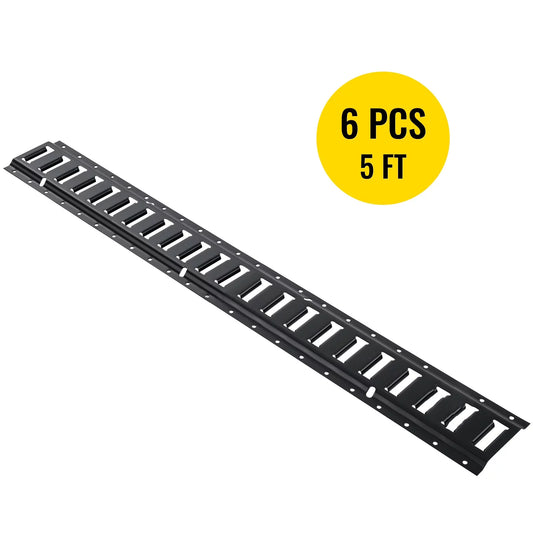 BENTISM E Track Tie Down Rails 6PCs 5-Feet E Track Rails Enclosed Cargo Trailer