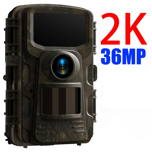 TOGUARD Trail Camera 2K 36MP Game Deer Camera with 850nm Night Vision IP66 Waterproof Motion Activated 120° Wide Angle Trail Cam for Hunting Outdoor Wildlife Monitoring Home Security 2.0 LCD