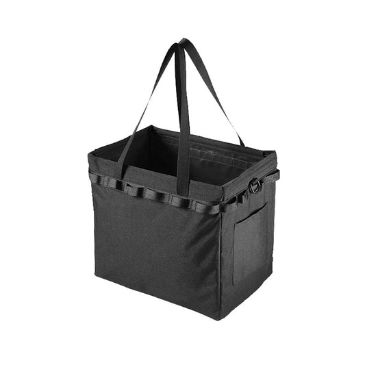 Camping Storage Bag Tote with Carrying Straps Travel Garage Trunk Organizer for Family Hiking 14x9.6x12.8inch Stylish Versatile Portable