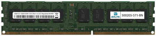 500205-571 - HP Compatible 8GB PC3-10600 DDR3-1333Mhz 2Rx4 1.5v ECC Registered RDIMM