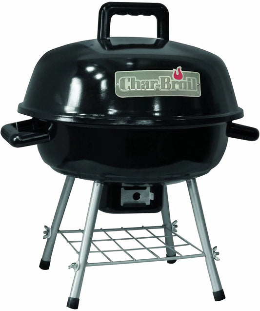 Char-Broil CBRT-1400/S Round Kettle Table Top Grill, 14-Inch