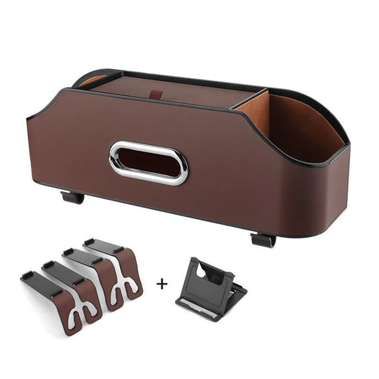 Car Seat Back Organizer With Cup Holder,tissue Box, And Cell Phone Holders Car