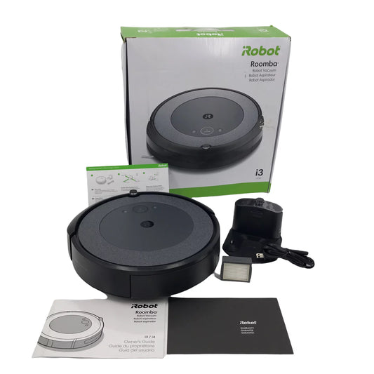 iRobot Roomba i3 Wi-Fi Connected Robot Vacuum Cleaner Black/Gray #UF5945 Used