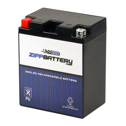 Zipp Battery YB14A-A2 (14A-A2 12 Volt,14 Ah, 190 CCA) Atv Battery for Kawasaki Klf300-b Bayou 300cc 88-'04
