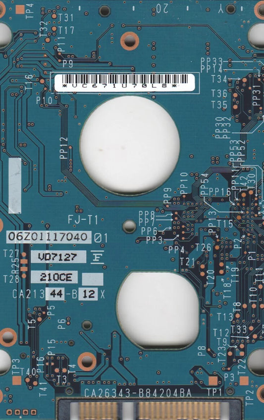 MHW2120BH, PN CA06820-B60700MS, Fujitsu 120GB SATA 2.5 PCB
