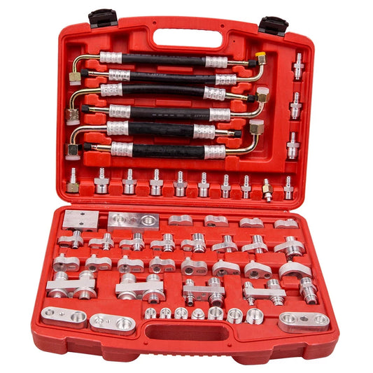 56pcs Car Truck A/C Air Conditioning Compressor Leak Detector Tester Adaptor Tool Kit