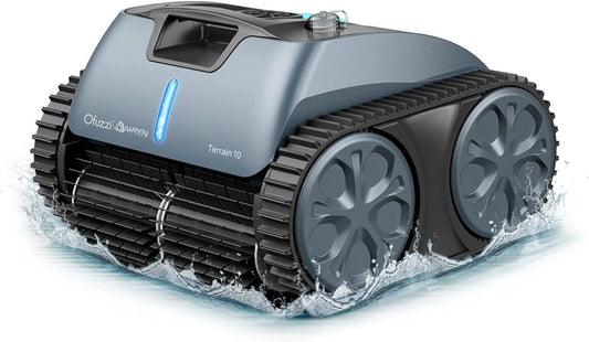 Pre-Owned Ofuzzi Terrain 10 Cordless Robotic Pool Cleaner - BLACK/BLUE (Fair)