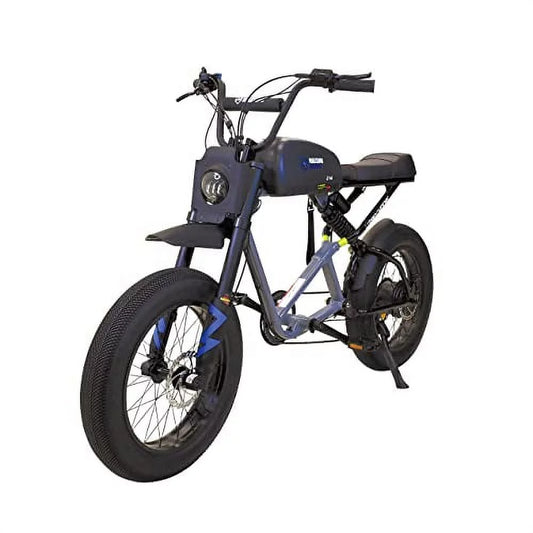 M Massimo 20 Fat Tire E-14 Urban Runner Electric Bike for Adults 48V 750W LED Headlight Taillight Full Suspension Range 43 MI 5 Speed Electric Motor 7 Speed Manual Shimano Gears (Gray)
