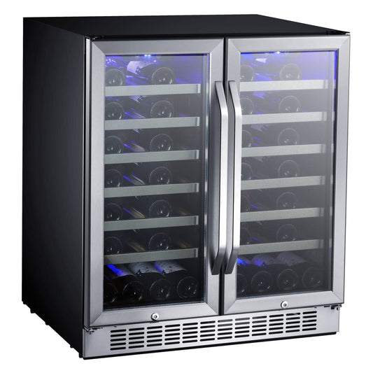 Edgestar Cwr5631fd 30 Wide 56 Bottle Capacity Built-In French Door Wine Cooler -