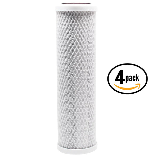 4-Pack Replacement Culligan US-600 Activated Carbon Block Filter - Universal 10 inch Filter for Culligan US-600 Slim Under-Sink Water Filter - Denali Pure Brand
