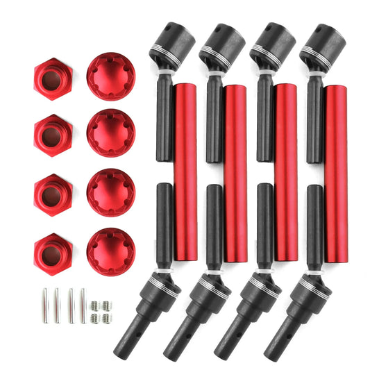 Pinnaco Extended Drive Shaft CVD with Wheel Hex Replacement for Traxs MAXX 2.0 V2 89076-4 WideMaxx 1/10 Remote Control Car Upgrade Parts