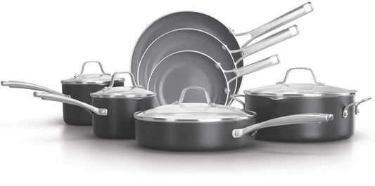 Calphalon Classic Oil Infused Ceramic 11-Piece Cookware Set, Dishwasher Safe