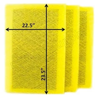 RayAir Supply 25x25 Air Ranger Air Cleaner Replacement Filter Pads 25x25 Refills (3 Pack)