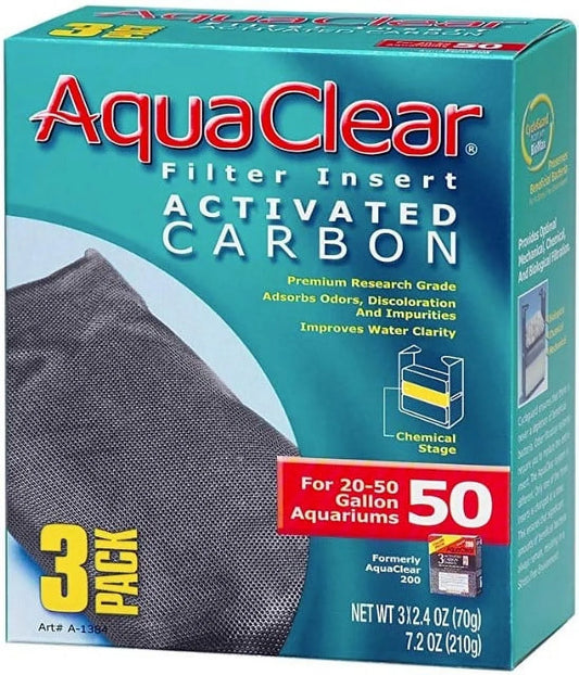 [Pack of 3] AquaClear Filter Insert Activated Carbon 50 gallon - 3 count