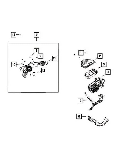 New Genuine Mopar Filter Air OE 68257030AA