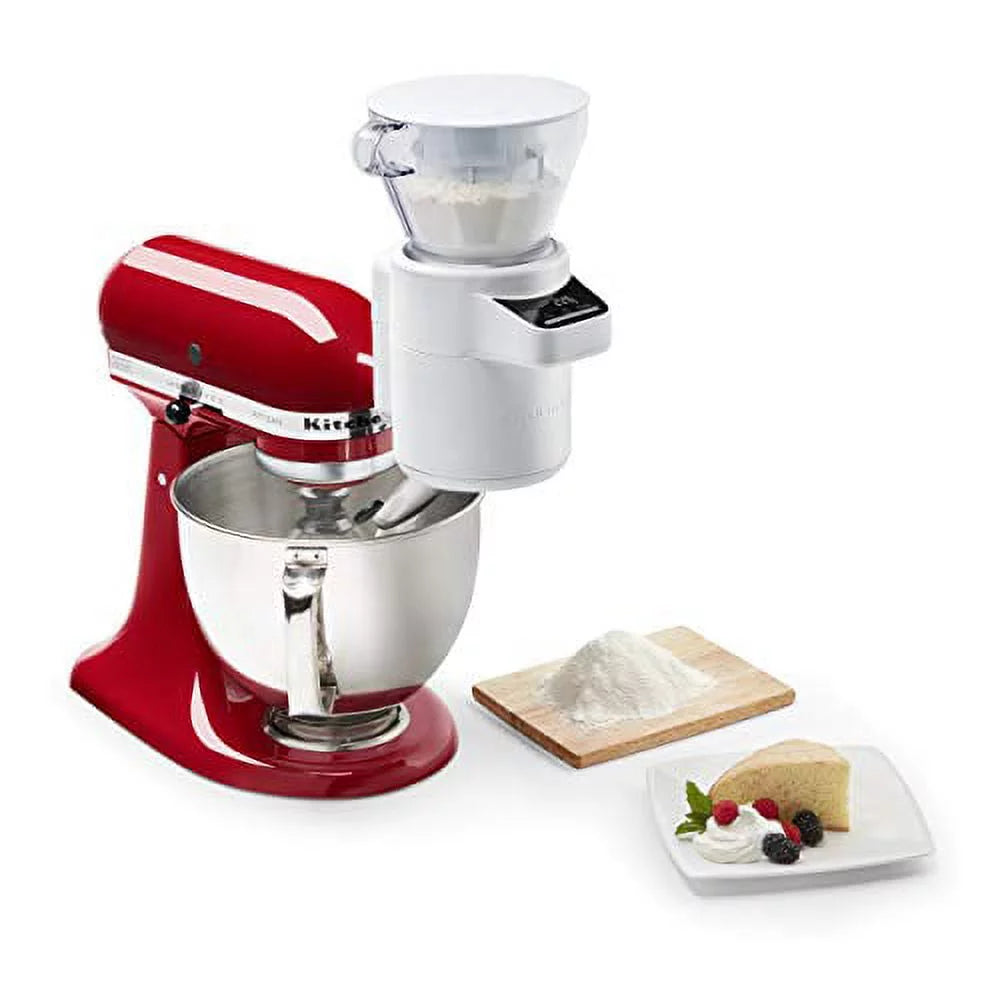 KitchenAid RKSMSFTA Sifter + Scale Attachment, 4 Cup, White (Used)