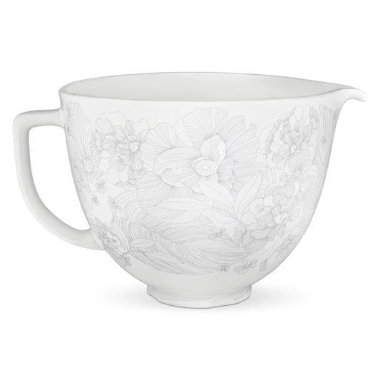 KitchenAid 5 Quart Whispering Floral Ceramic Bowl, KSM2CB5P