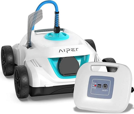 Pre-Owned AIPER Automatic Pool Cleaner Robotic CableOrca 800 Mate- White (Fair)